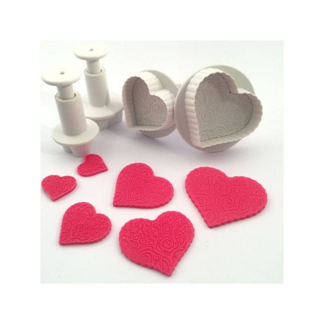 SET OF 4 HEART PLUNGER CUTTERS