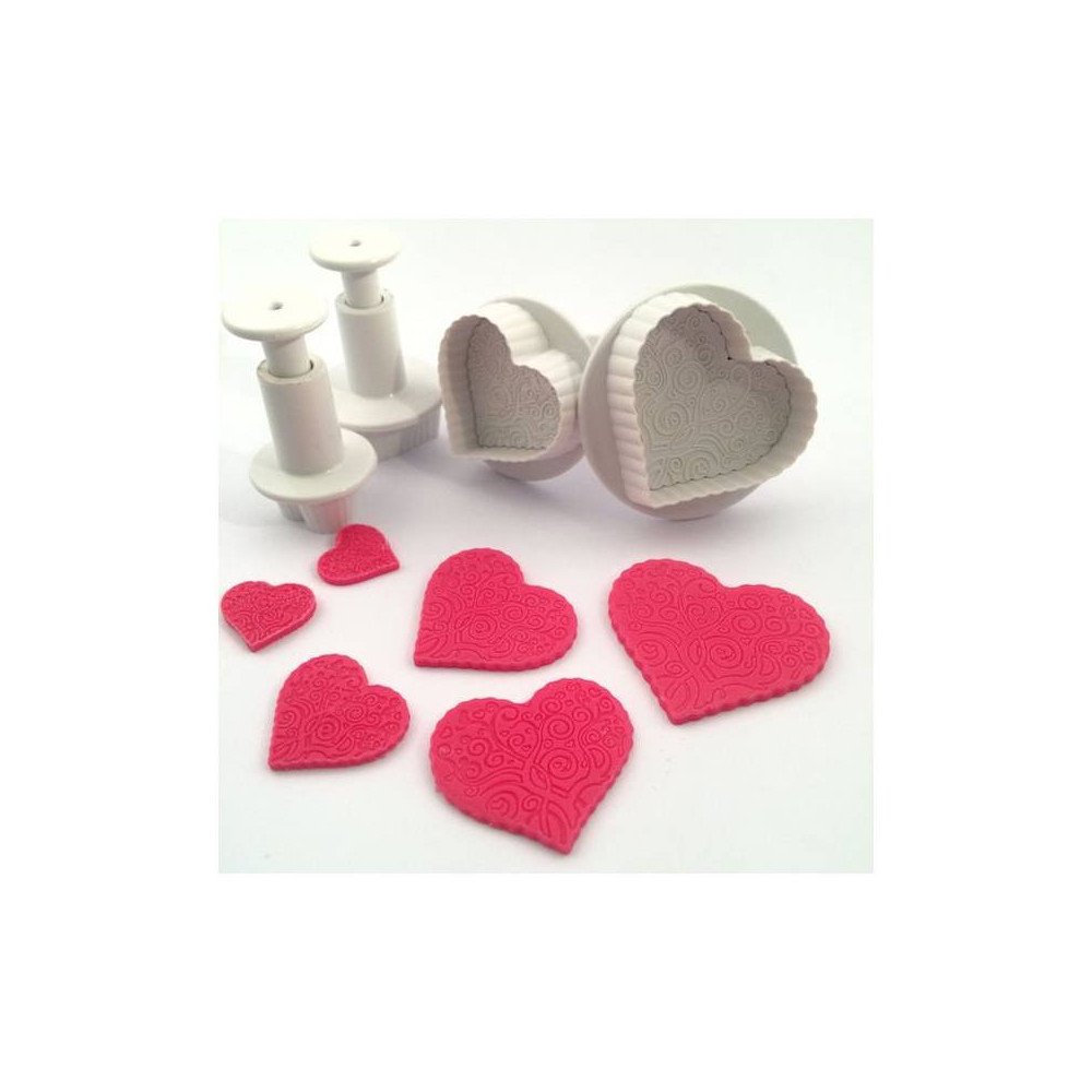 SET OF 4 HEART PLUNGER CUTTERS