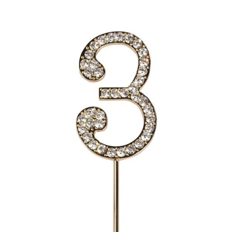 Diamante Number Gold - 3