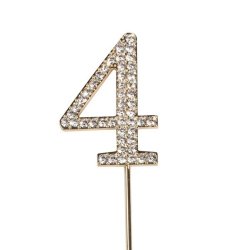 Diamante Number Gold - 4