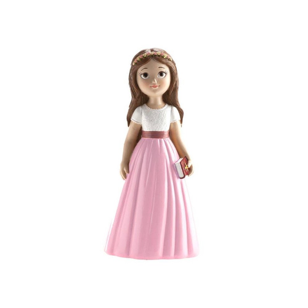 GIRL COMMUNION PINK SKIRT 16 CM. DEKORA (315126)