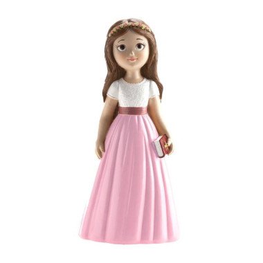 GIRL COMMUNION PINK SKIRT 16 CM. DEKORA (315126)