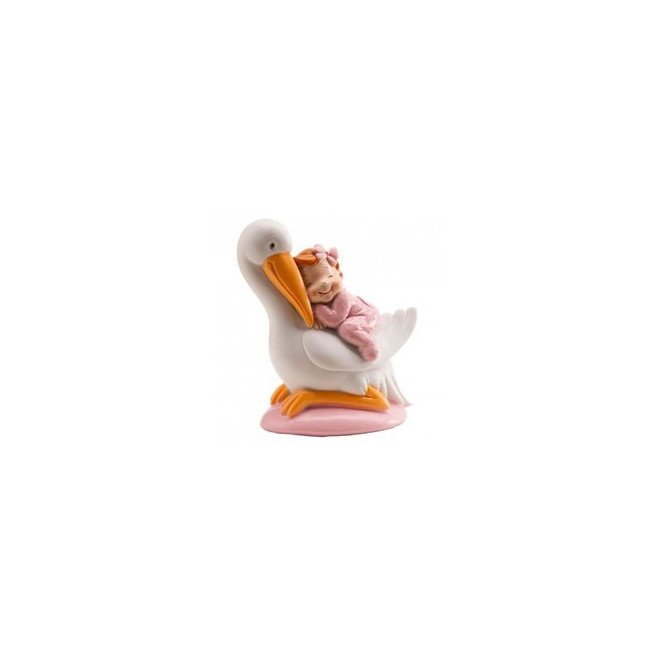 STORK GIRL ASLEEP 10 CM. DEKORA ( 310111 )