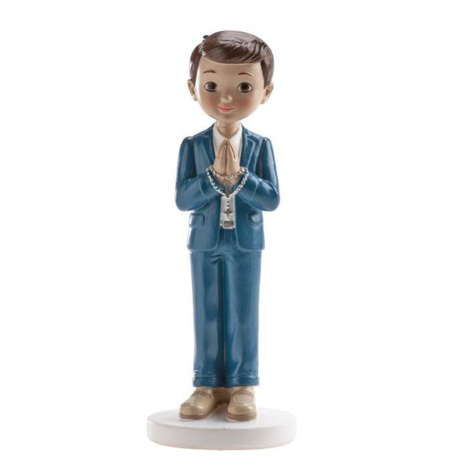 COMMUNION BOY - BLUE ROSARY DEKORA