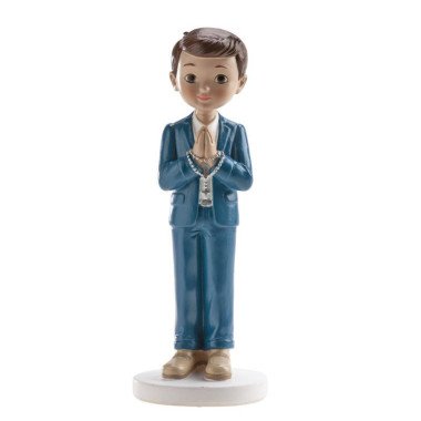 COMMUNION BOY - BLUE ROSARY DEKORA