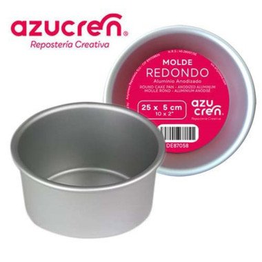 ANODIZED ROUND SPONGE PAN 25 X 5 CM.