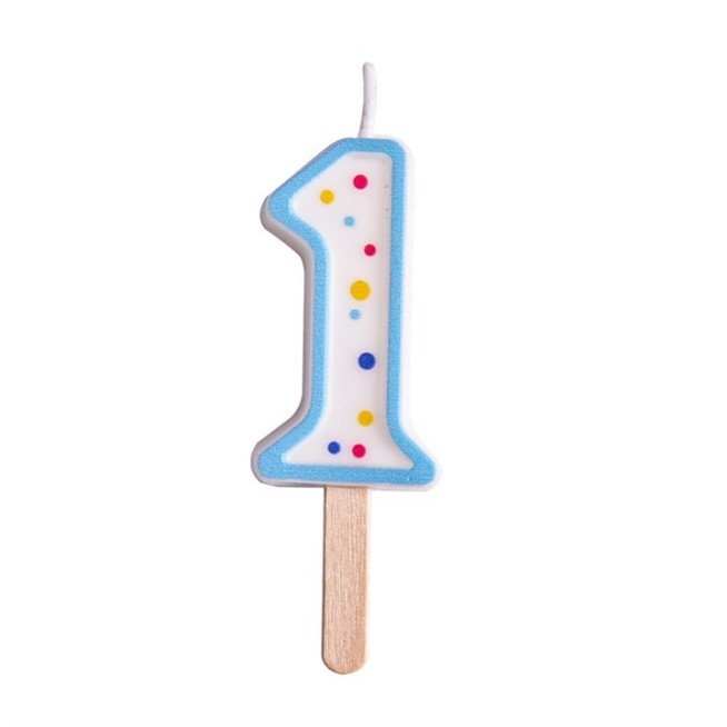 Candles - Blue Numeral 1 (38mm / 1.5")