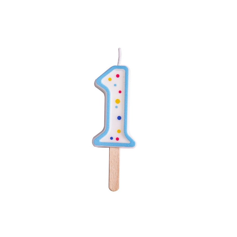 Candles - Blue Numeral 1 (38mm / 1.5")