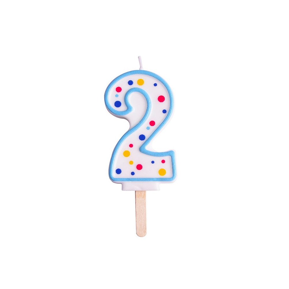 Candles - Blue Numeral 2 (64mm / 2.5")