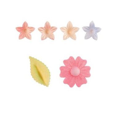 BLISTER MIX FLOWERS, BLOSSOMS AND WAFER LEAVES