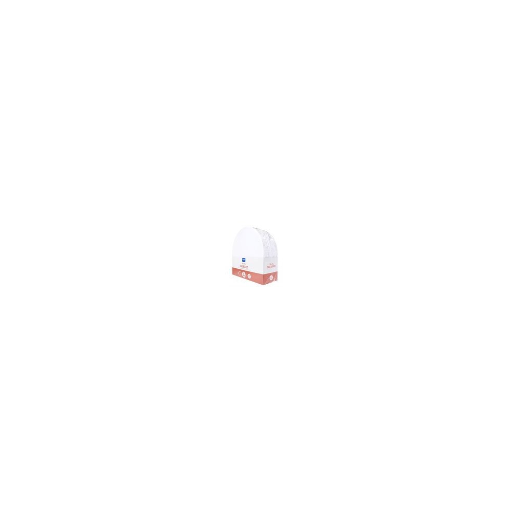 Pack of 10 Round Cake Boards with Wrapped Edges, White (14" / 35cm)