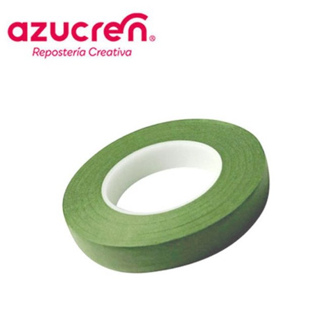 27 METERS OF LIGHT GREEN FLOWER WIRE COVERING TAPE 12 MM