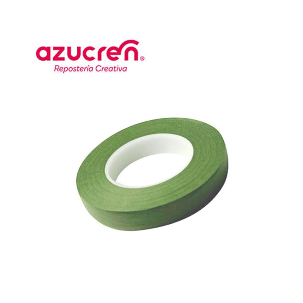 27 METERS OF LIGHT GREEN FLOWER WIRE COVERING TAPE 12 MM