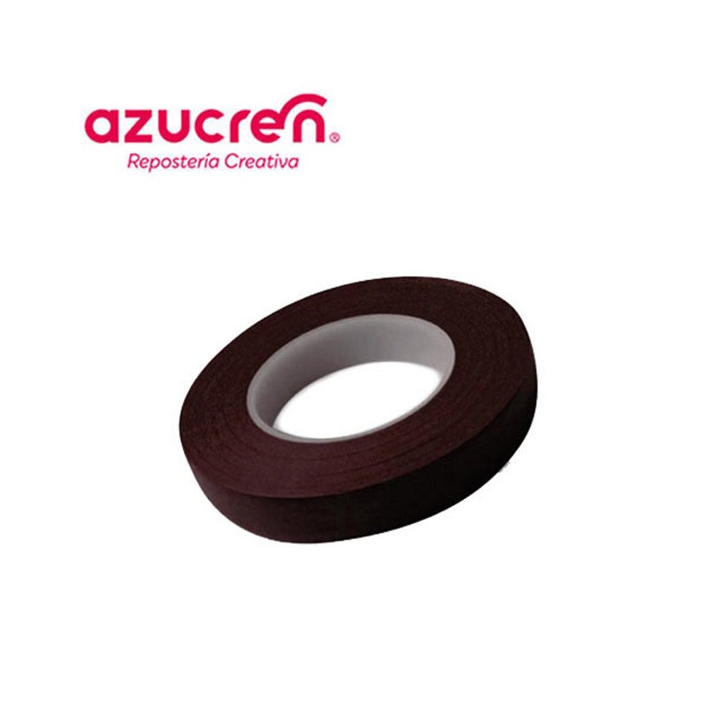 27 METERS OF BROWN FLOWER WIRE COVERING TAPE 12 MM