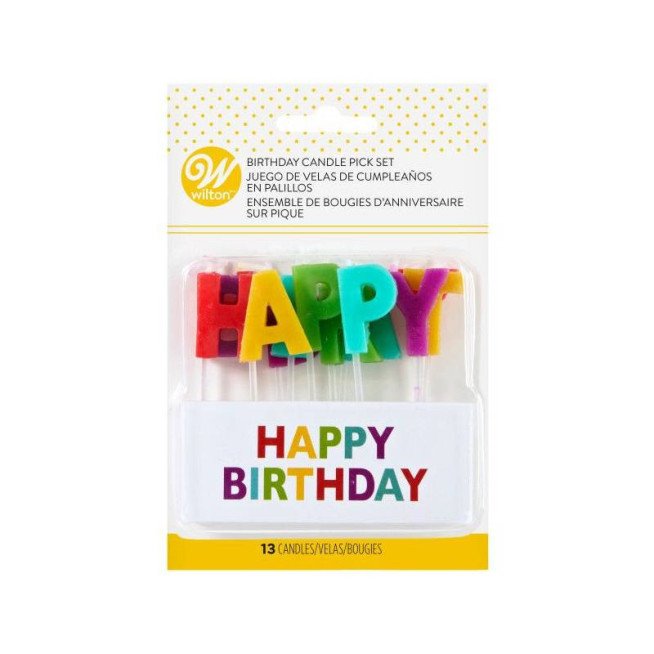 13 WILTON HAPPY BIRTHDAY CANDLES