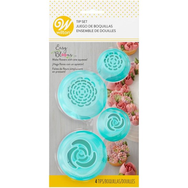 SET 4 PINK NOZZLES (EASY BLOOMS) WILTON