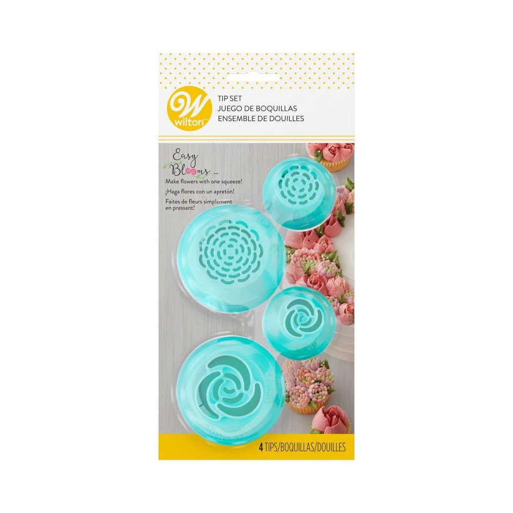 SET 4 PINK NOZZLES (EASY BLOOMS) WILTON SET 4 PINK NOZZLES (EASY BLOOMS) WILTON
