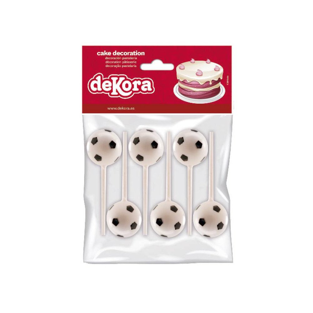 KITS 6 PLASTIC SOCCER BALLS DEKORA