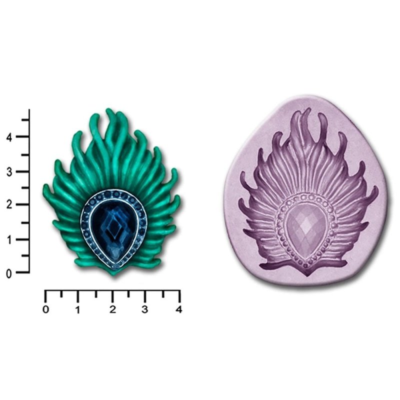 Peacock Feather Brooch Mould