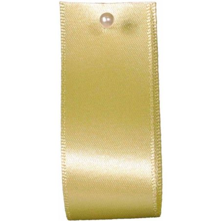 Pale Lemon Satin Ribbon - 50 mm