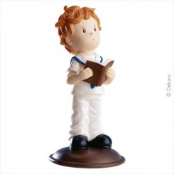 Holy Communion Boy with Bible - 12 cm