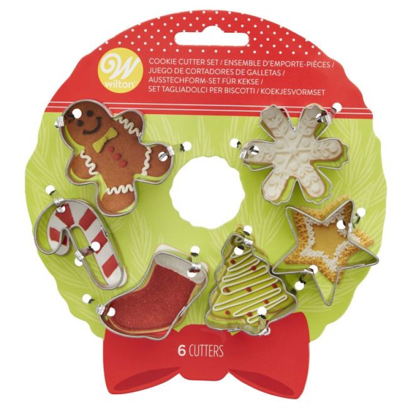 Wilton Mini Cookie Cutter Set Wreath Mini - Set Of 6