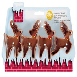 Wilton : Reindeer Cookie Cutters - Set of 4