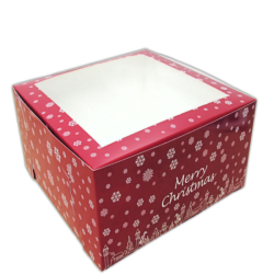 10''Christmas Square Cake Box Sample 02