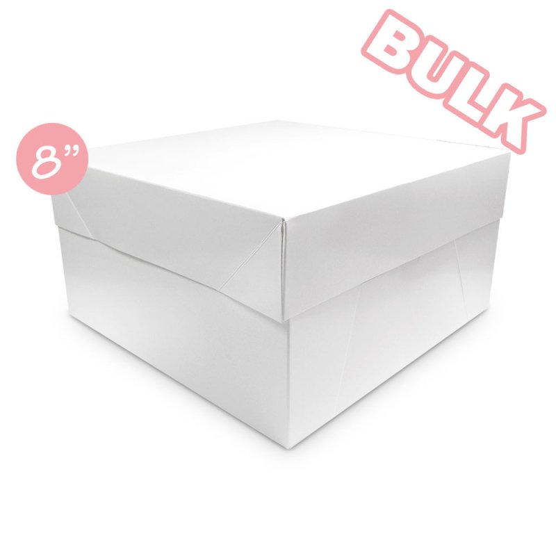 8'' White Cake Boxes Bulk