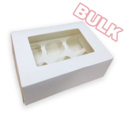 6s' White Cupcake Box Bulk