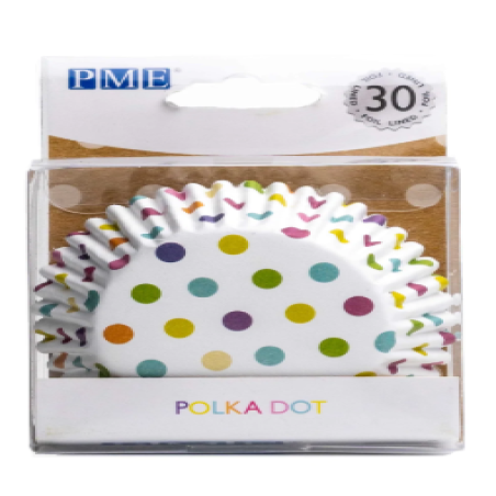 PME Multi Colours Foil Lined Cupcake Cases - Pack of 30