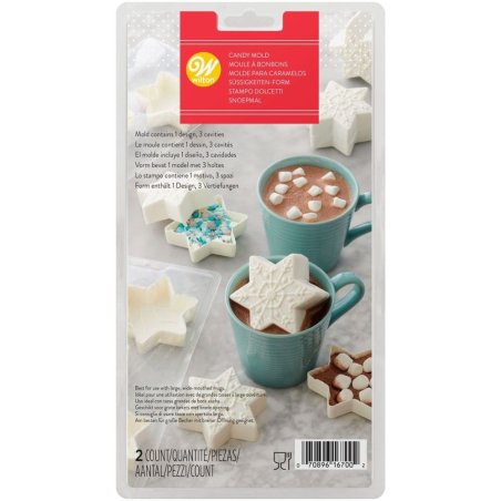 Wilton : 3D Candy Mold Hot Chocolate Snowflake 3D