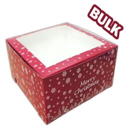 Bulk - 10''Christmas Square Cake Box Sample 02