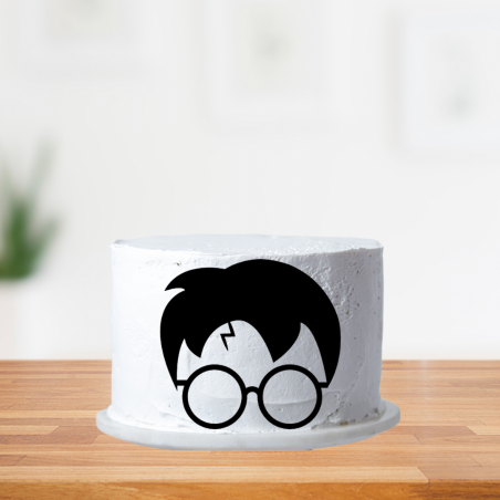 Harry Potter Face Acrylic Cake Topper - Black