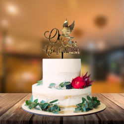 On Your Confirmation Sample 01 Acrylic Cake Topper - Mirror Gold