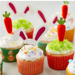 Wilton Bunny Ears Cupcake Toppers - Set Off 24