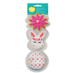 Wilton : Metal Cutter Set - Easter Flower, Bunny & Egg - Set Of 3