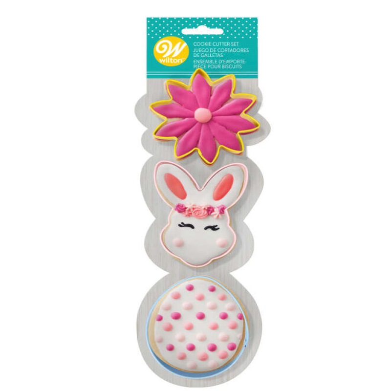 Wilton : Metal Cutter Set - Easter Flower, Bunny & Egg - Set Of 3 Wilton : Metal Cutter Set - Easter Flower, Bunny & Egg - Set Of 3
