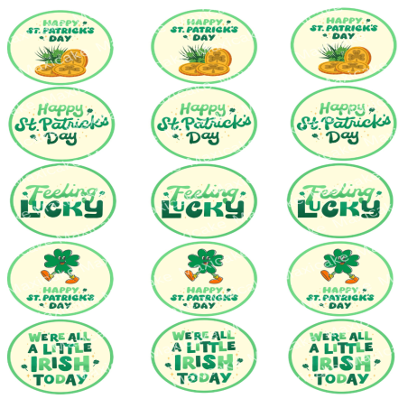 St. Patricks Day Lucky Edible Toppers - Set Of 15