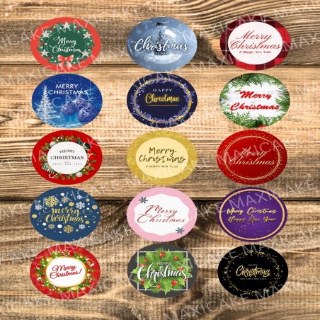 Christmas Sample 01 Edible Toppers - Set Of 15