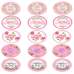 Mother's Day Sample 01 Edible Toppers - Set Of 15